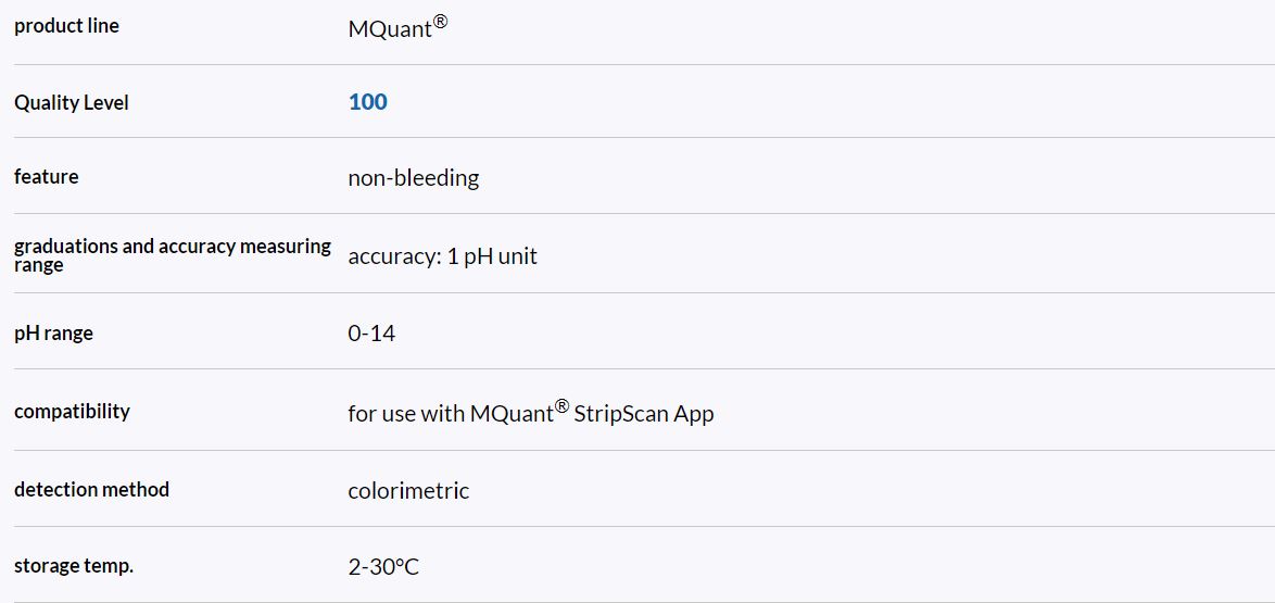 Merck MQuant® pHindicator strips pH 0 14 Universal indicator Lab Supplier, Lab Supplier